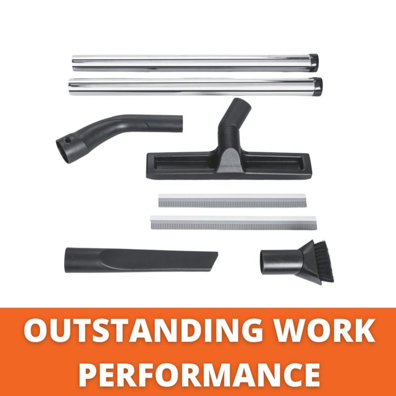 Fein Accessory Set for Efficient Cleaning on Turbo Wet/Dry Dust Extractors - Includes Metal Extension Tubes, Crevice Nozzle, Dusting Brush and Elbow - 31345071020 - Image 3